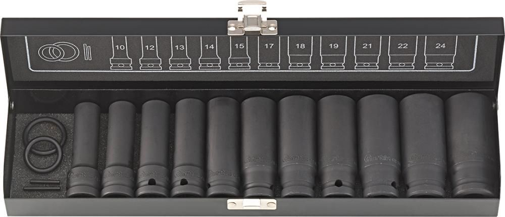 FORTIS Kraft- Steckschlüssel-Satz 1/2" 15-teilig