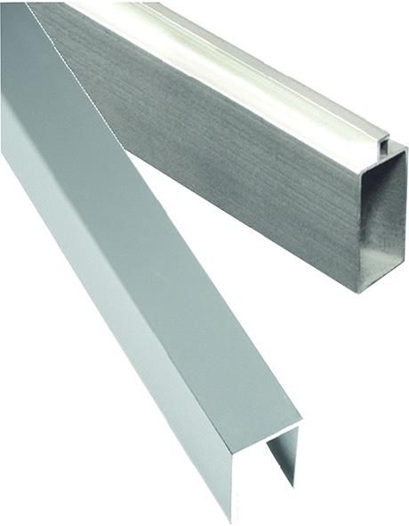 ÖLAND-Serie SILBER Start- & Abschluß 20 x 40 x 1790 mm, Set Feder- und U-Profil