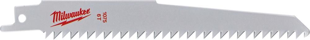Säbelsägeblatt Nassholz gerade, schnelle Schnitte150x4,2 mm 6 TPI, unlack.3er-Pack Milwaukee