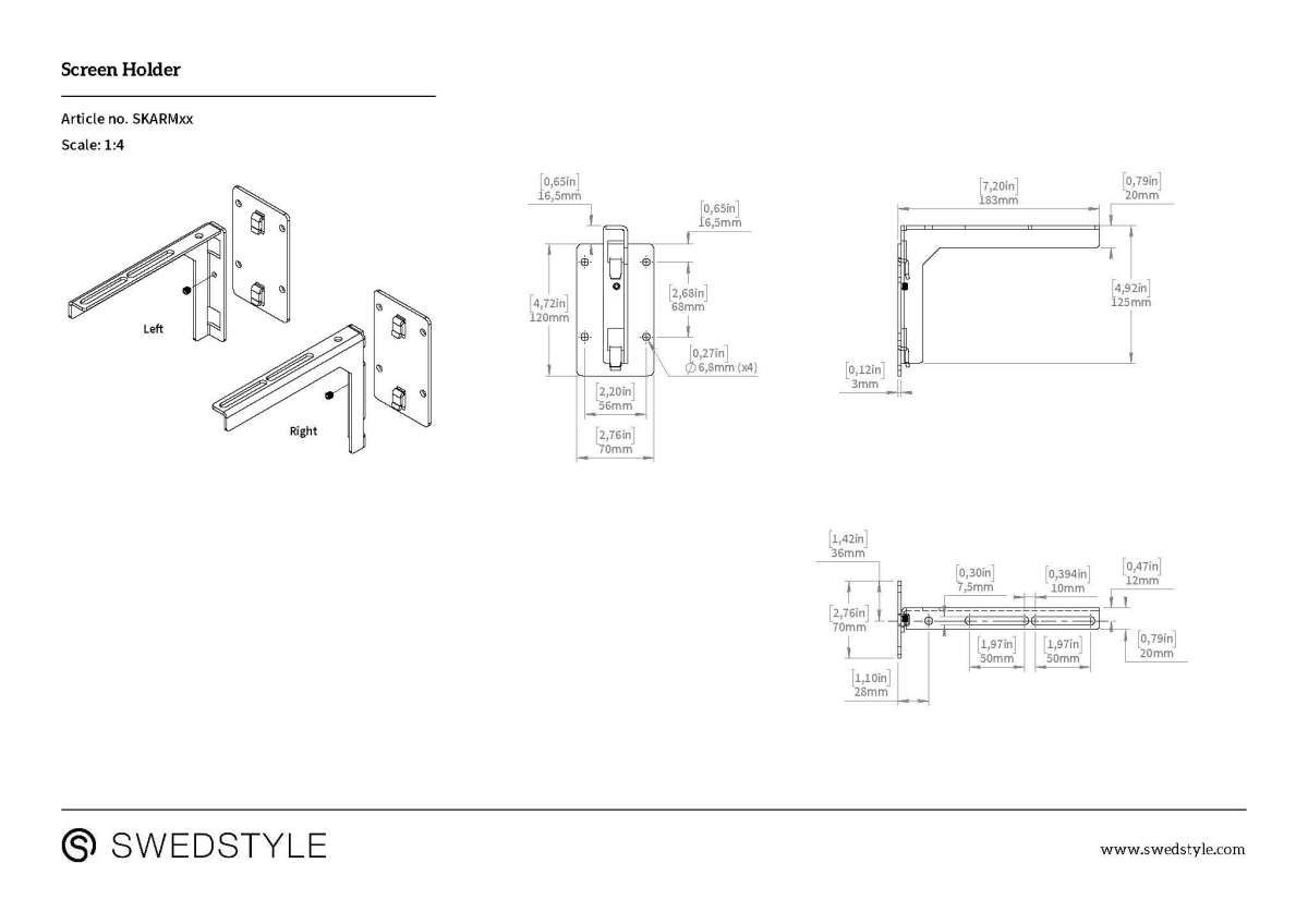 Halterung für Rückwände RAL 9006 weißaluminium