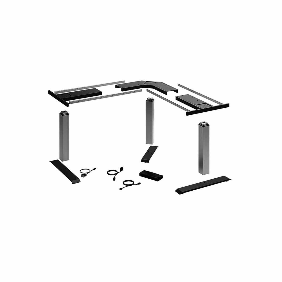 LegaDrive Systems Tischgestell-Set 90°-Winkel, sil