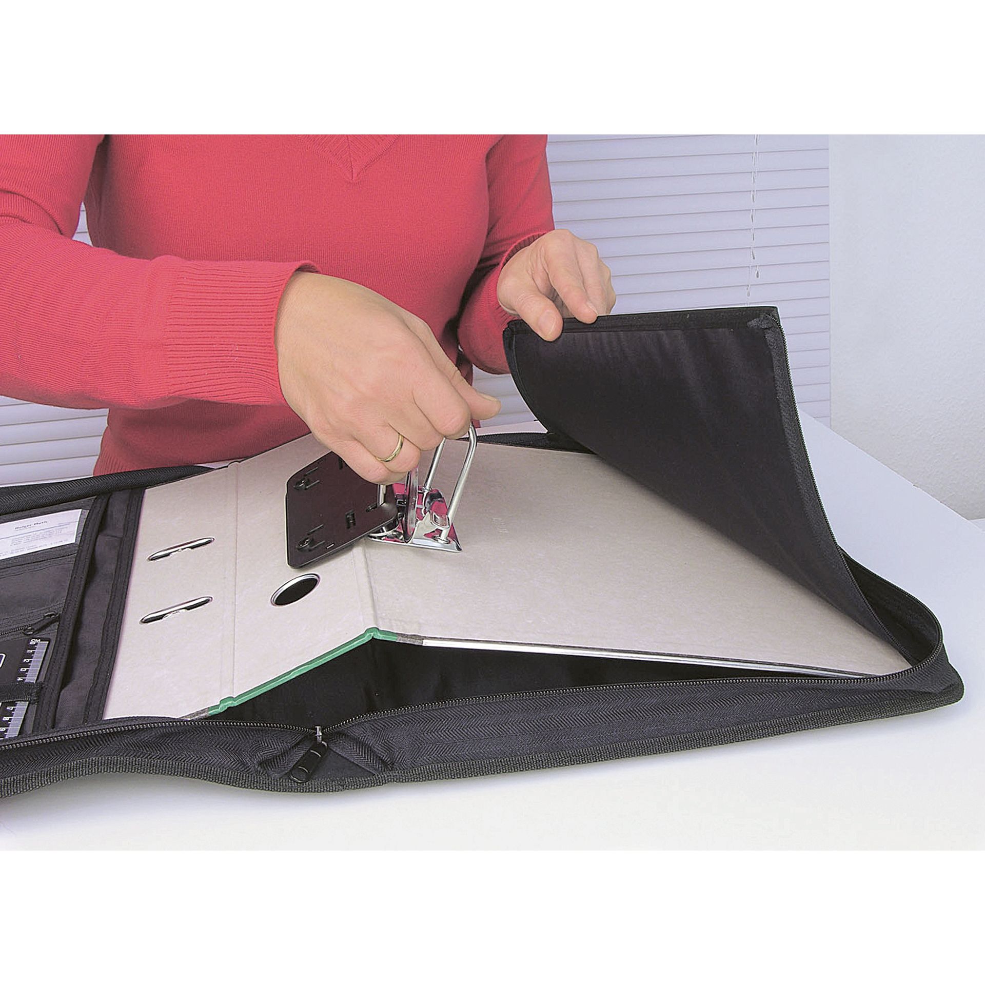 Konferenzmappe DIN A4 Polyester schwarz