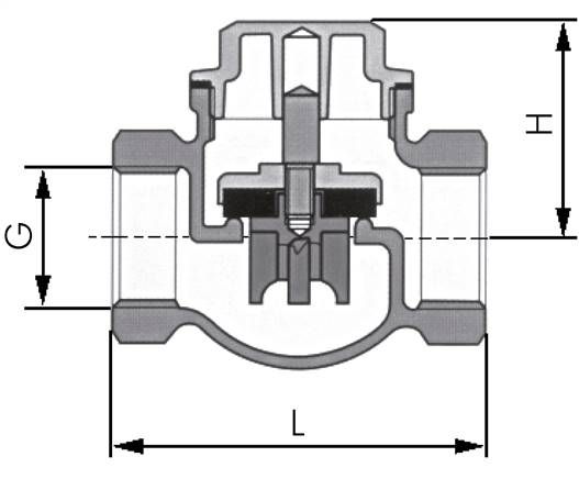 Rückschlagventil (leicht), G 1/2", PN 6, Polypropylen