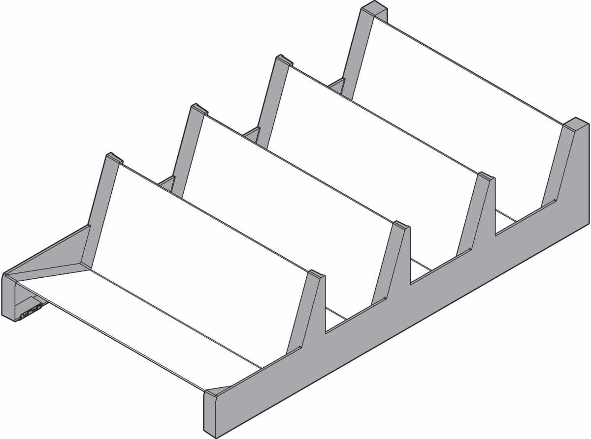 AMBIA-LINE Gewürzhalter, für LEGRABOX/MERIVOBOX, inox-gebür.-lackiert
