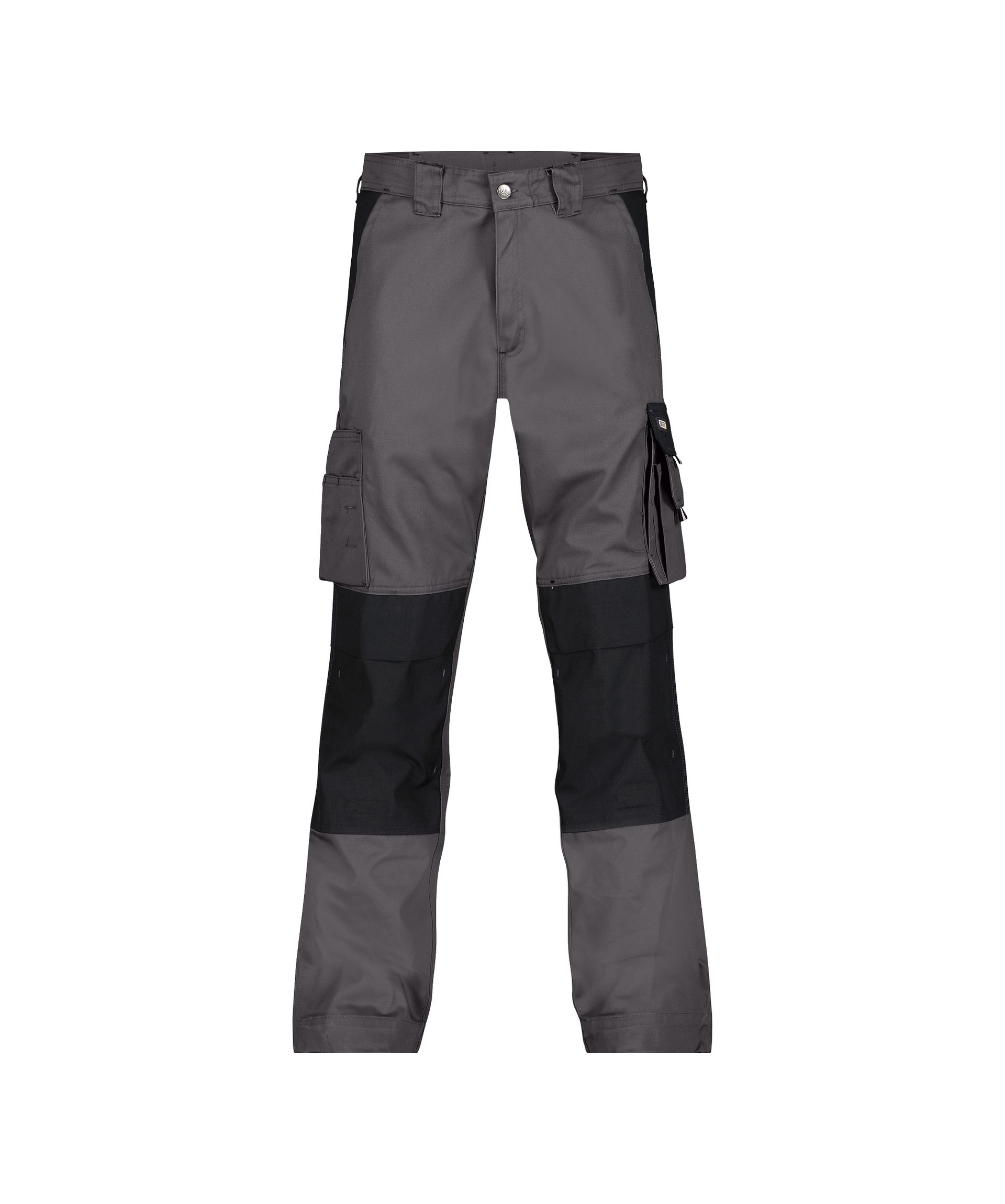 DASSY® Boston - Zweifarbige Arbeitshose mit Kniepolstertaschen - zementgrau/schwarz, Gr. 42