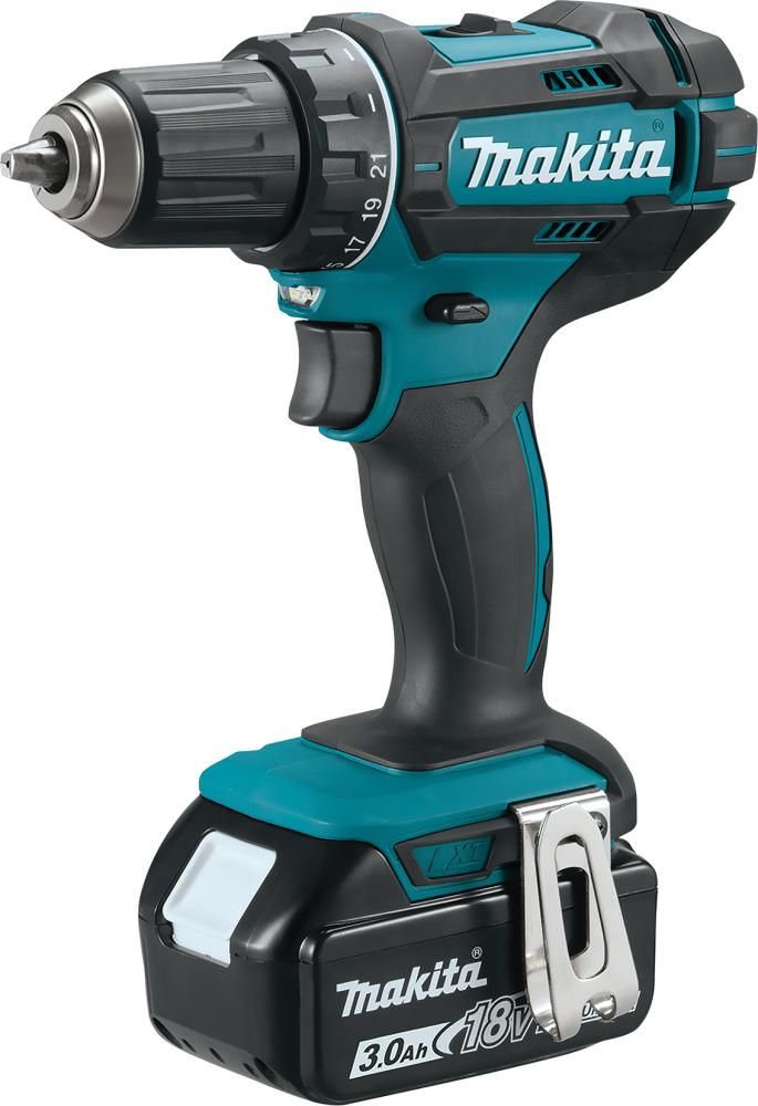 Akku-Bohrschrauber LXT DDF482RFJ Makita 2x18,0V 3,0 Ah Ladegerät DC18RC MAKPAC