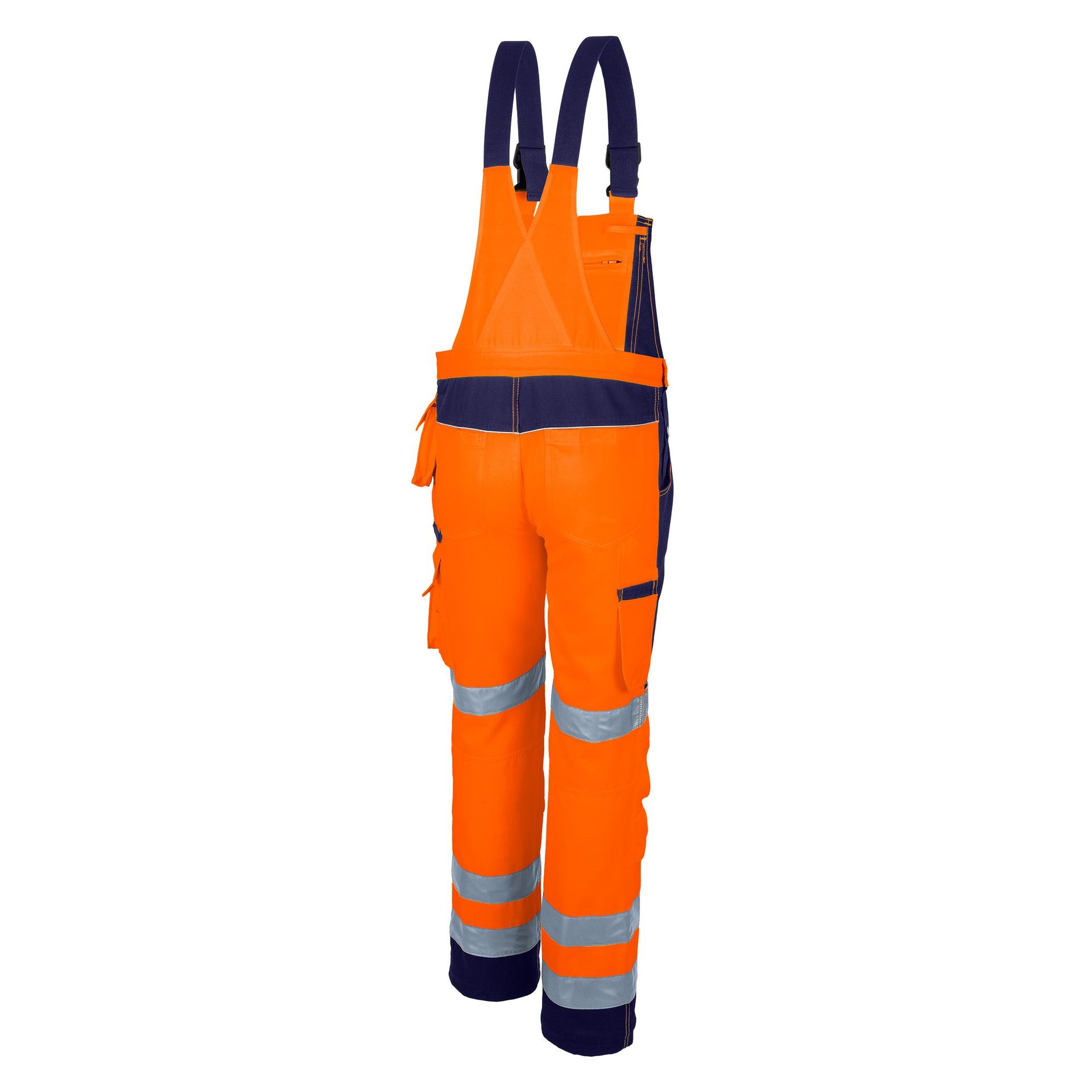 Qualitex Latzhose "PRO WS" PRO WS, warnorange/marine, Gr. 102