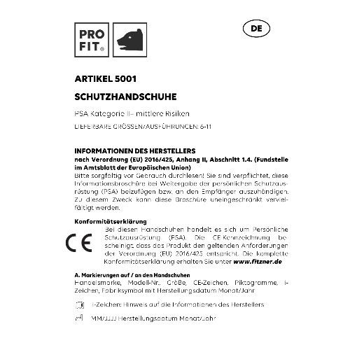PU Handschuh "Perfect", schwarz  Gr.6