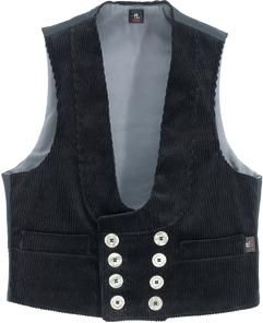 Zunftweste HEINER, Trenkercord, schwarz, Gr.48 FHB