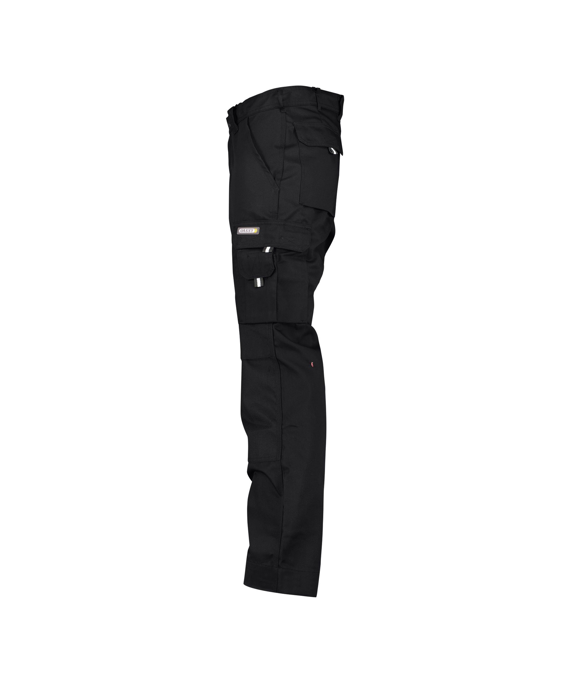 DASSY® Miami - Arbeitshose mit Kniepolstertaschen - schwarz, Gr. 56 - kurze Beinlänge