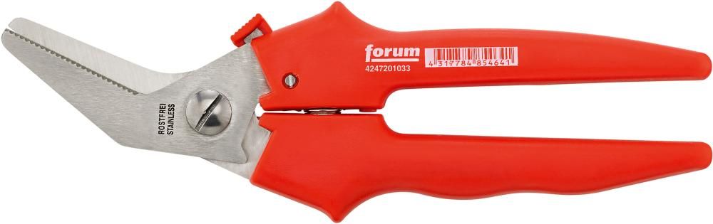 FORUM Combi-Schere Edelstahl 190mm abgewinkelt