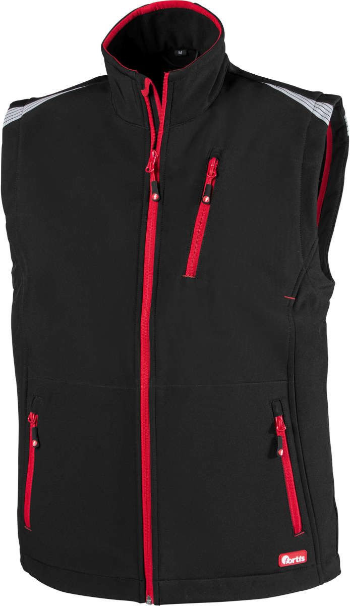 FORTIS Herren Weste 24, schwarz/rot Gr.4XL