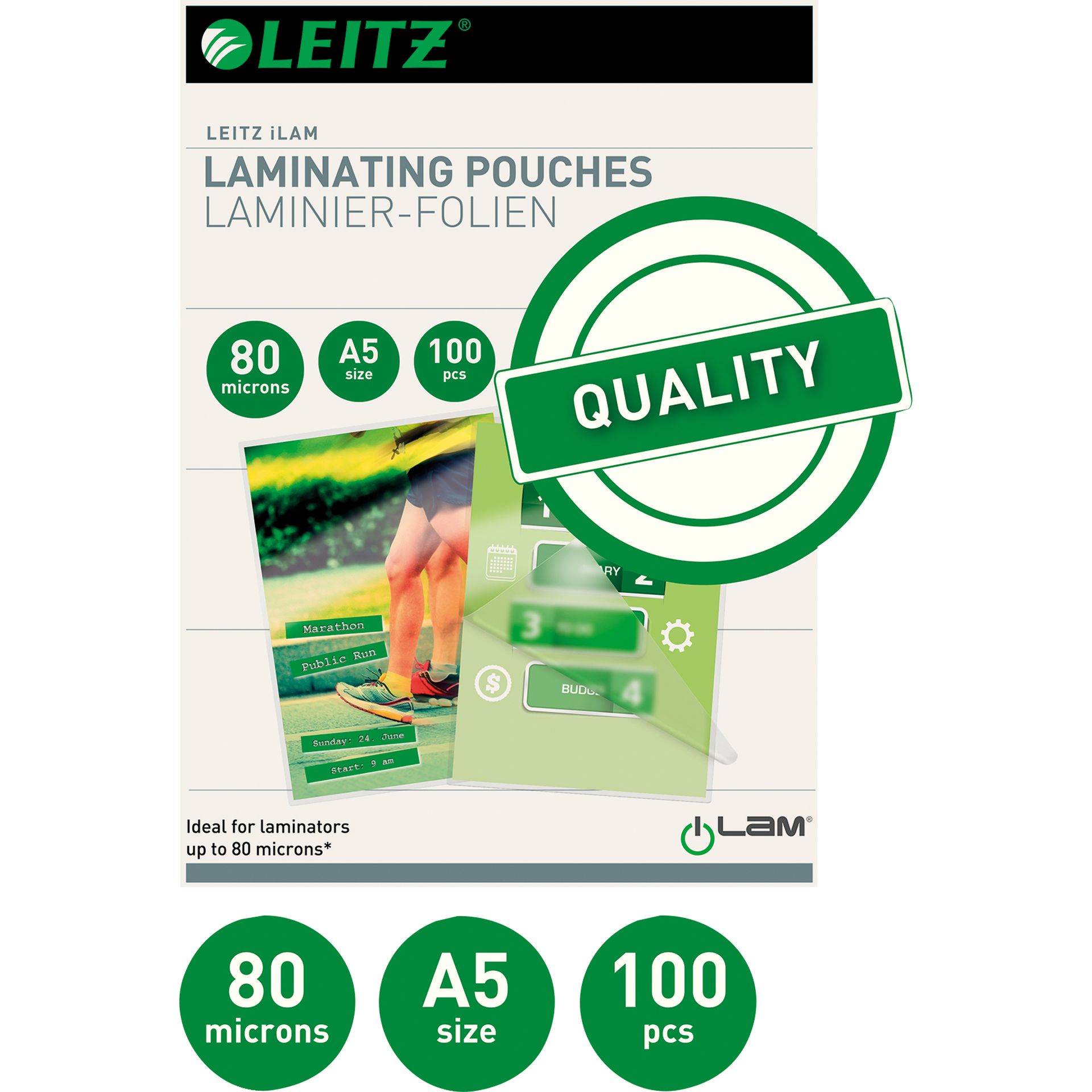 Laminierfolie DIN A5 80mic 100 St./Pack.
