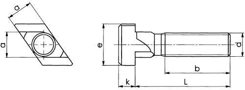 Rhombusschraube M12x14x50mm AMF
