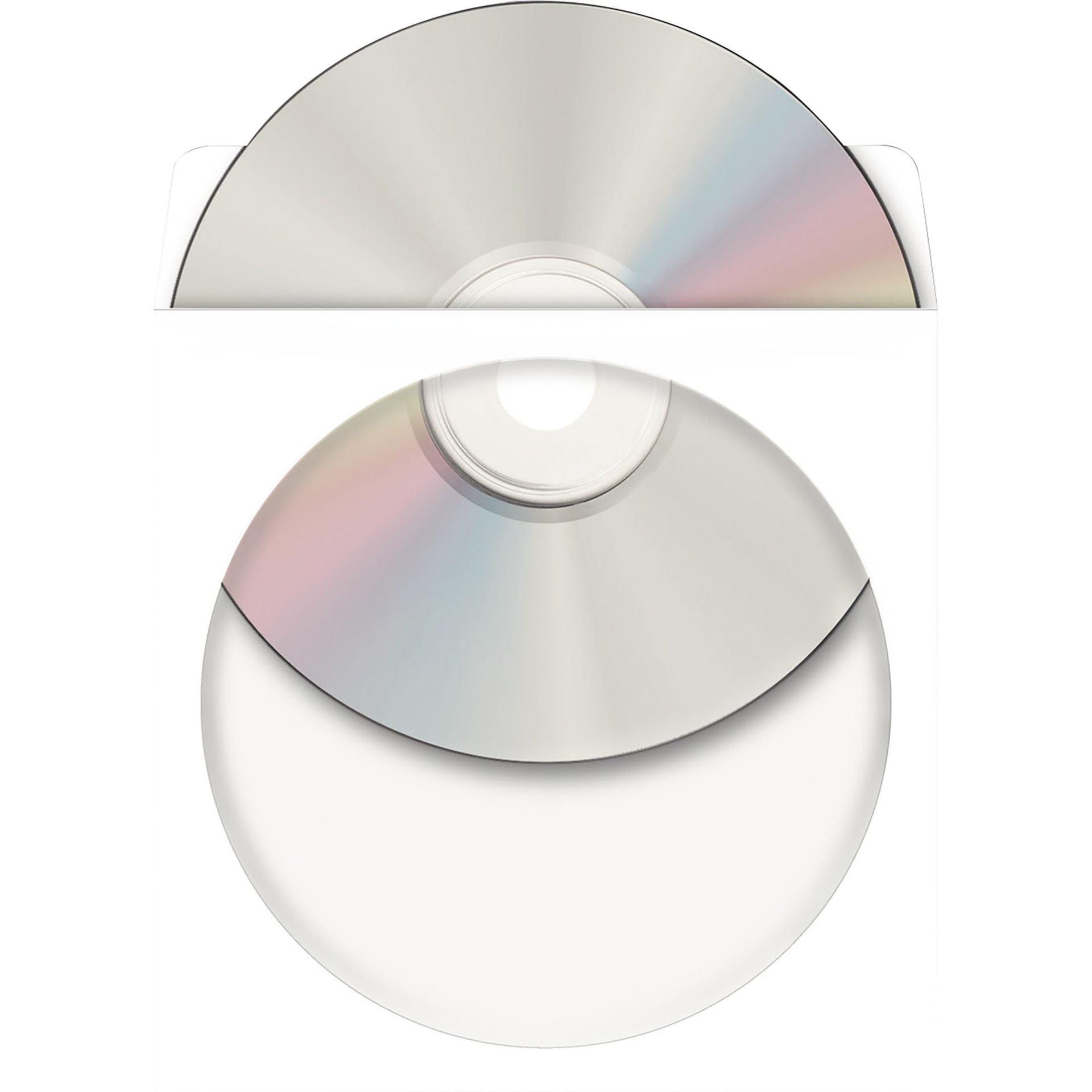 CD/DVD Hülle 12,4x12,4cm weiß 100 St./Pack.