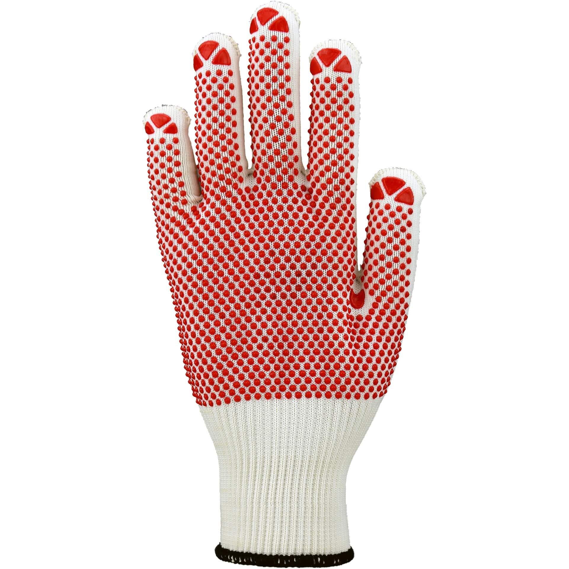 Feinstrick-Handschuh 3685 genoppt, weiß, Gr. 7