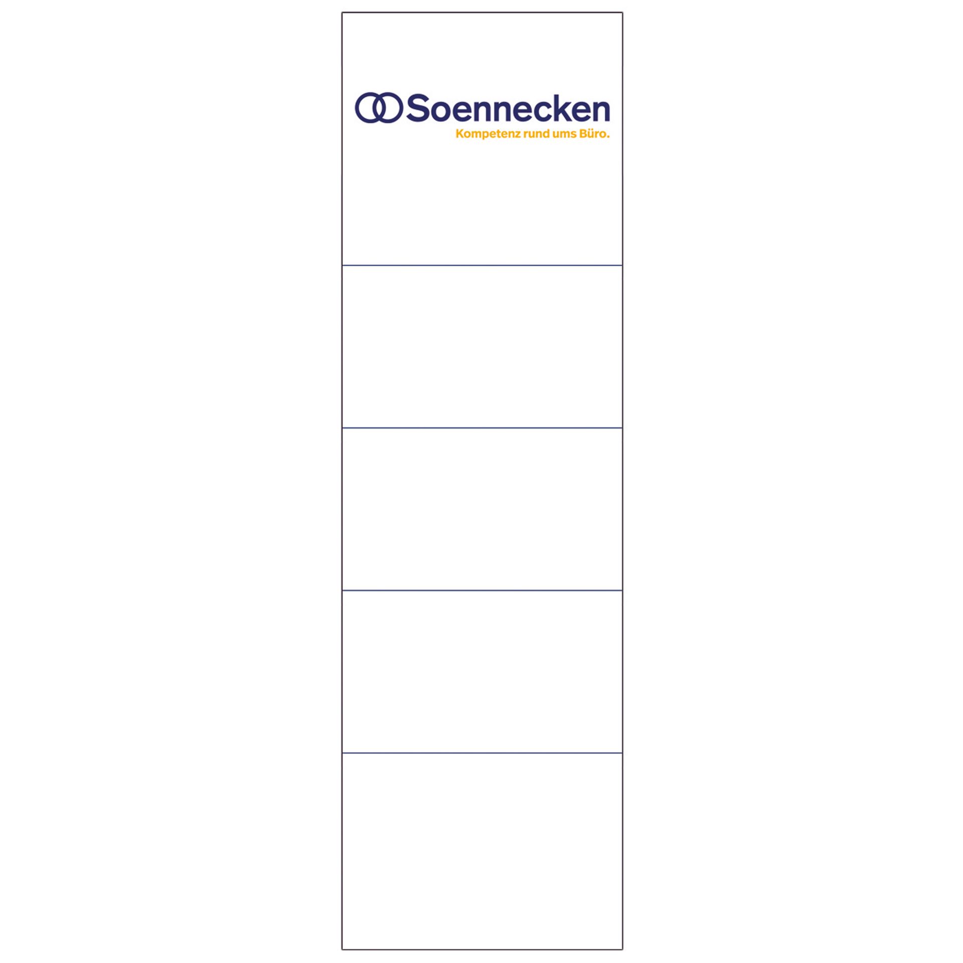 Einsteckrückenschild 57x190mm weiß 10 St./Pack.