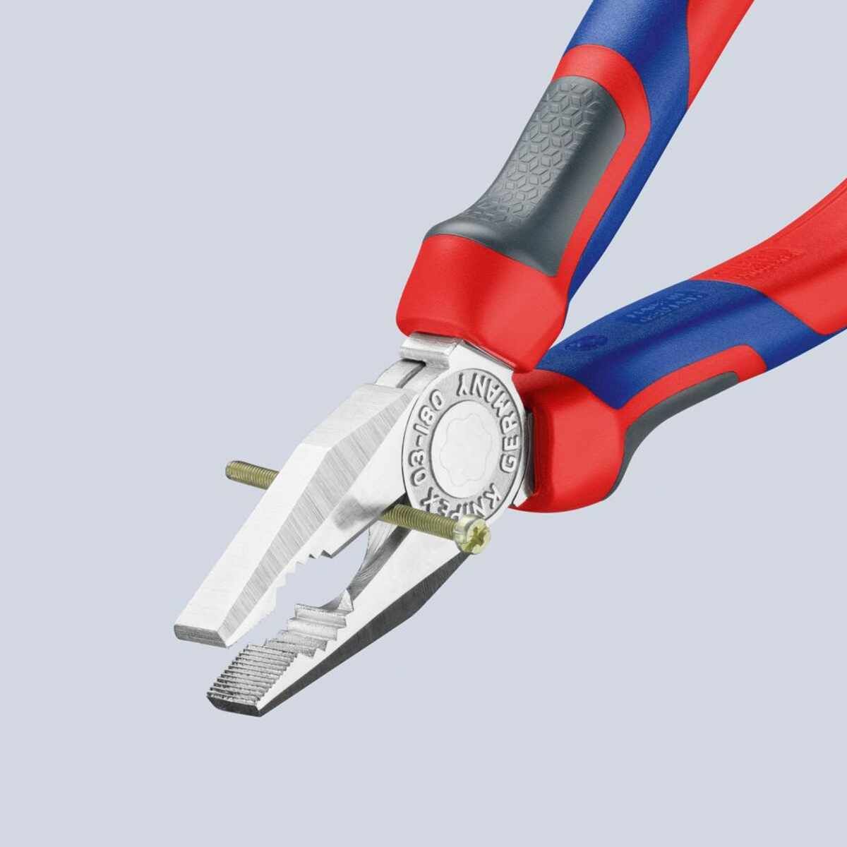 Kombinationszange verchromt mit Mehrkomponenten-Griffen 160mm KNIPEX
