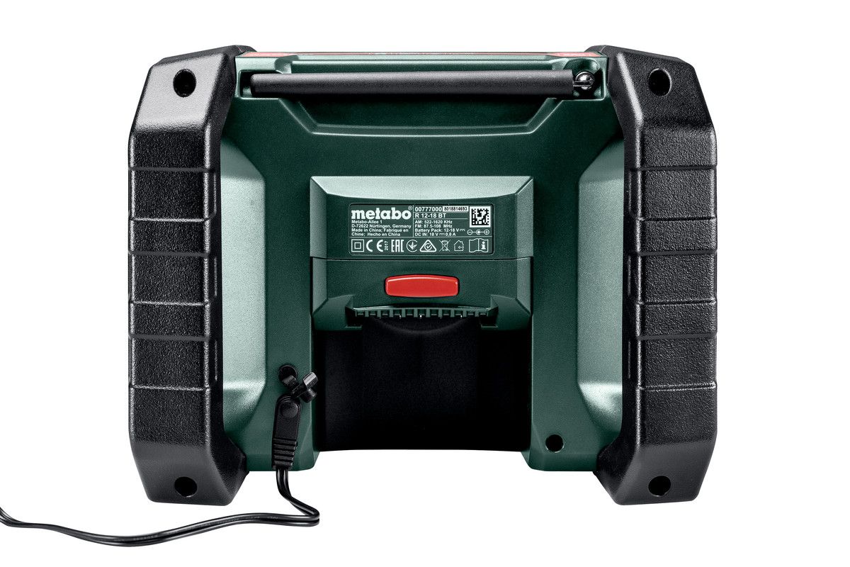 Baustellenradio solo R 12-18 DAB+BT Metabo ohne Akku ohne Ladegerät Karton