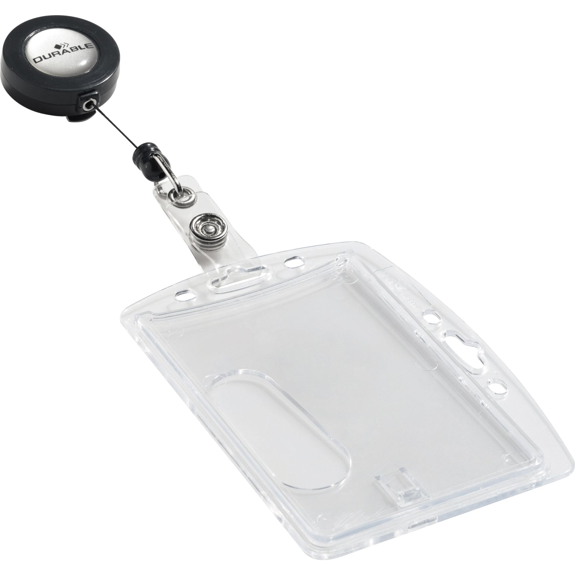 Namensschild 54x85mm mit Metallclip 10 St./Pack.