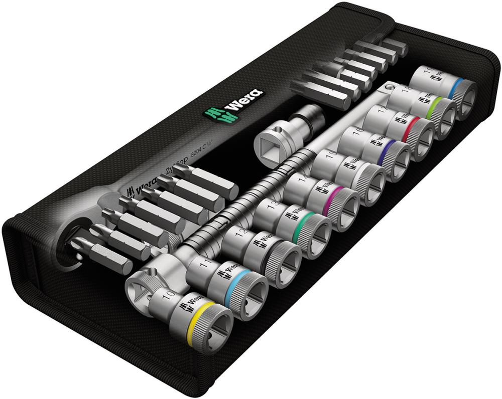 Steckschlüssel-Garnitur 3/8" ZYKLOP switch 29-teilig Wera