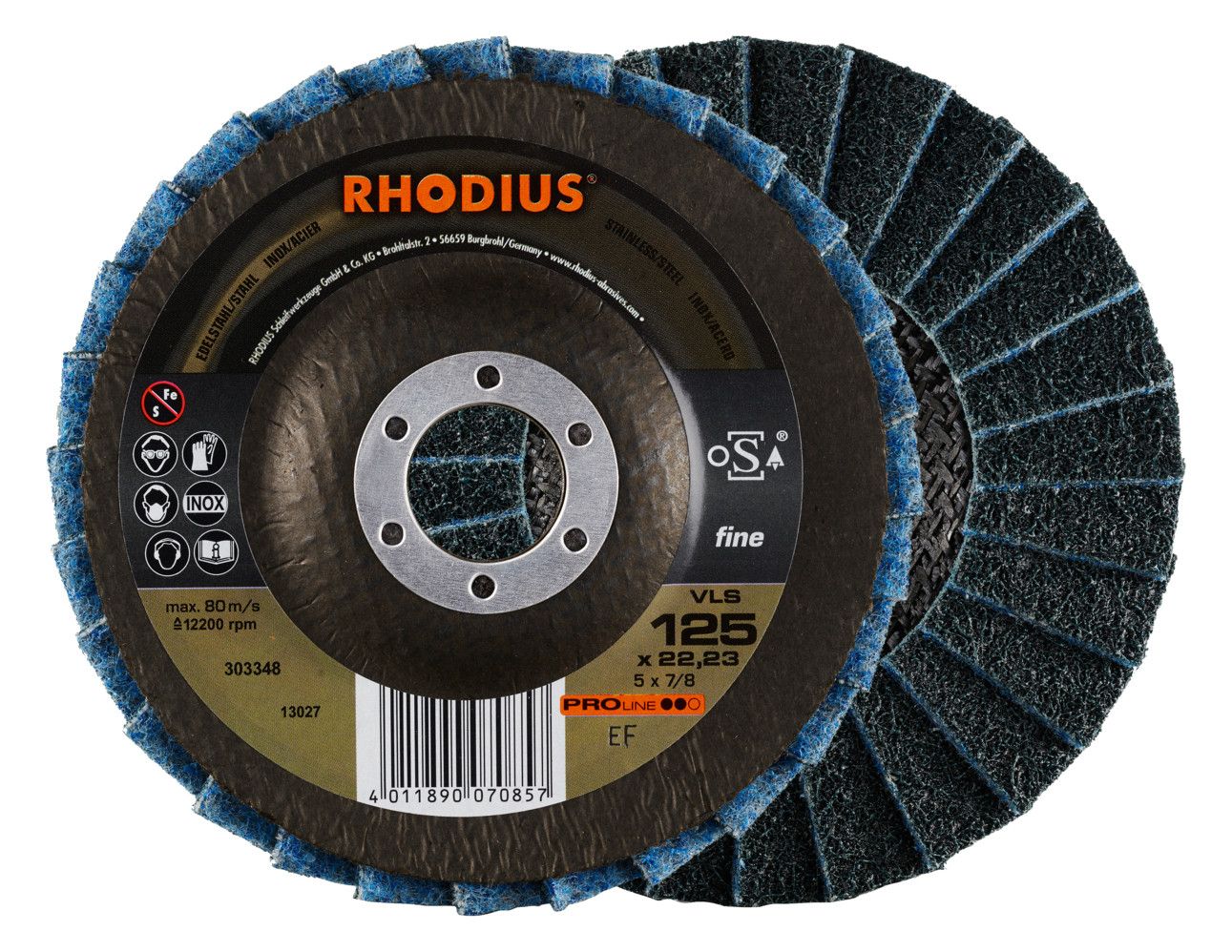 RHODIUS Vlies-Fächerschleifscheibe