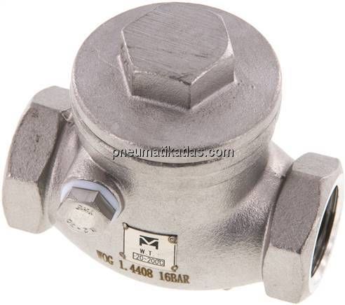Edelstahl-Rückschlagklappe G 1/2", PN 16