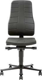 Bimos Arbeitsstuhl 9643-2571 All-In-One 2 Sitzhöhe 450-600 mm mit Rollen, Kst. schwarz