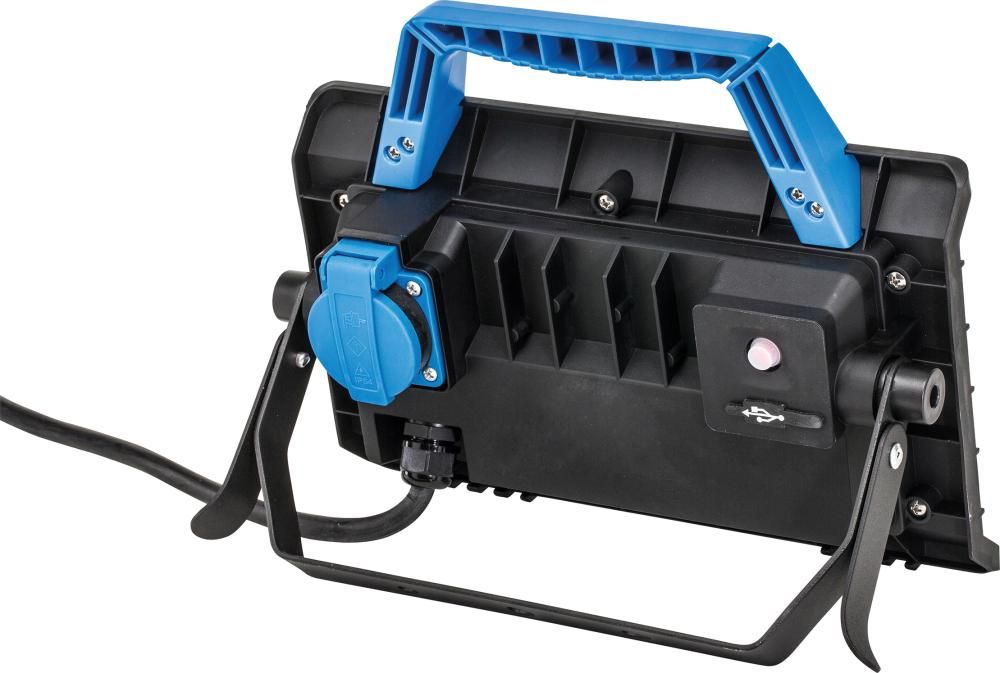 LED Strahler 24W, mobil Optiline, IP 54 USB-Dose und SchukoDose