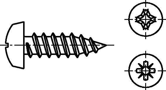 Linsen-Blechschrauben-C-H DIN 7981 2,9x19 galv. verzinkt