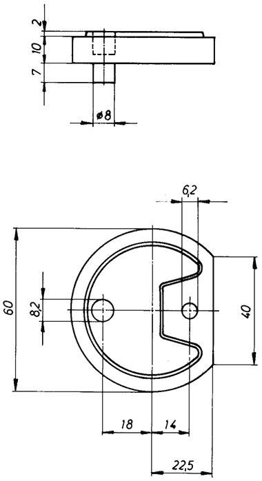 Unterlage zu Anschlagpuffer 3846 DENI