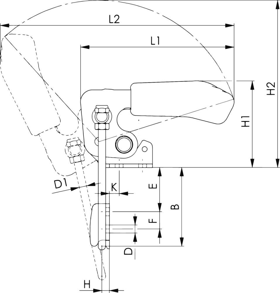 Verschlussspanner 6848V vertikal Gr.2 AMF