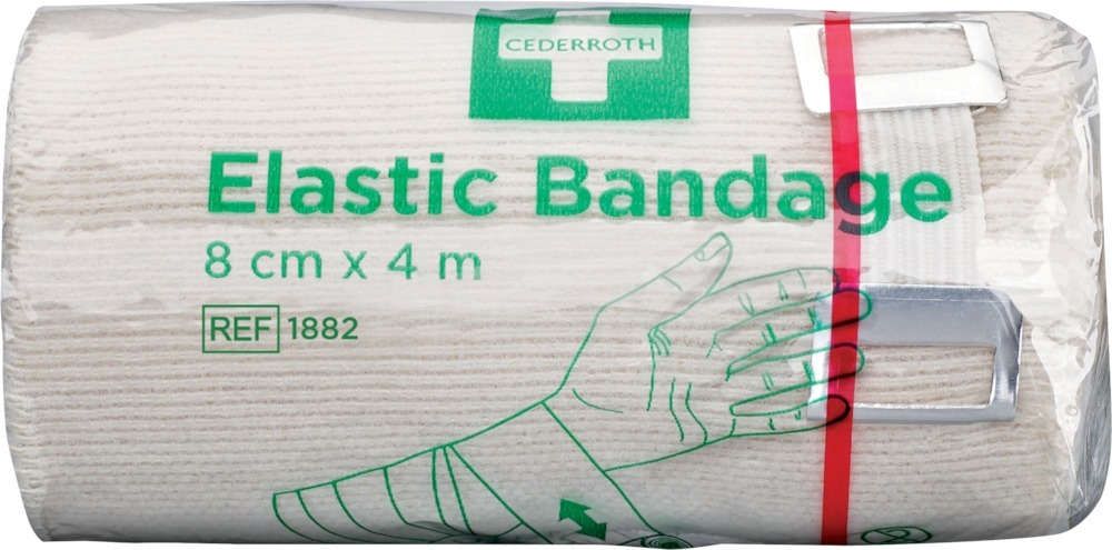 Bandage elastisch 8 cm x 4 m mit Clip