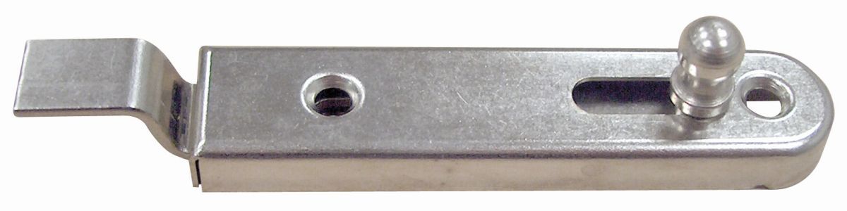 Möbelriegel gekröpft Eisen vernickelt 70 mm