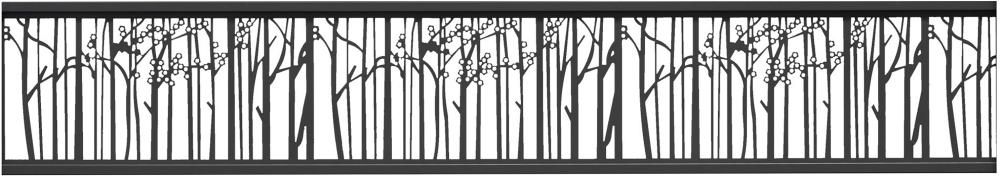 Gitterfüllung Bambus ANTHRAZIT, Aluminium 20 x 280 x 1800 mm