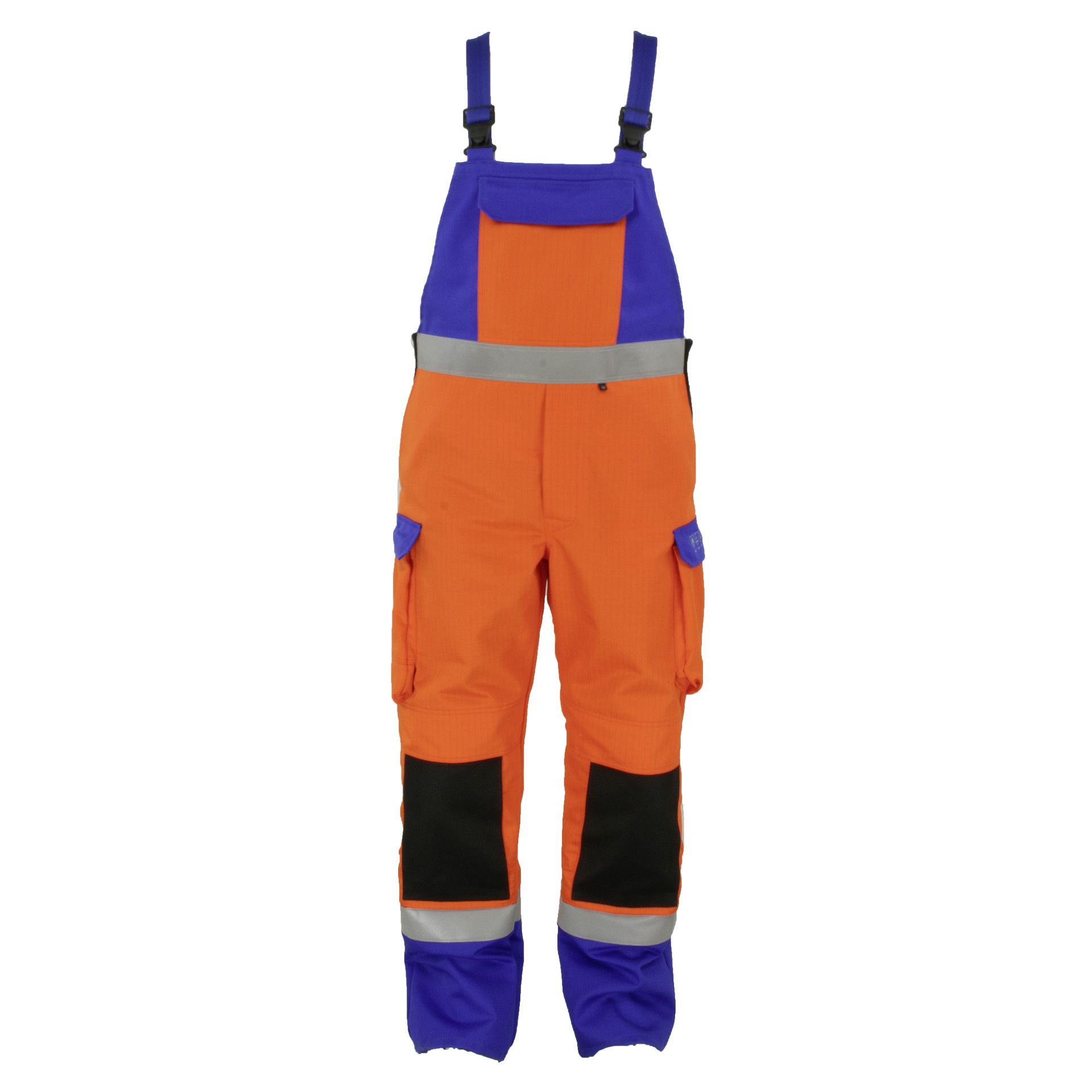 Multinorm-Latzhose DA7525LH08P, orange/blau, Gr. 48