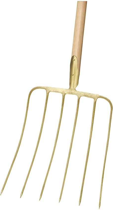 IDEAL-Silogabel, gold Federdülle, 6 Zinken