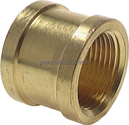 Rundmuffe G 1/4"-G 1/4", Messing