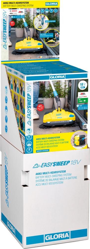 Display Multi-Kehrmaschine EasySweep 18V mit Akku-Set