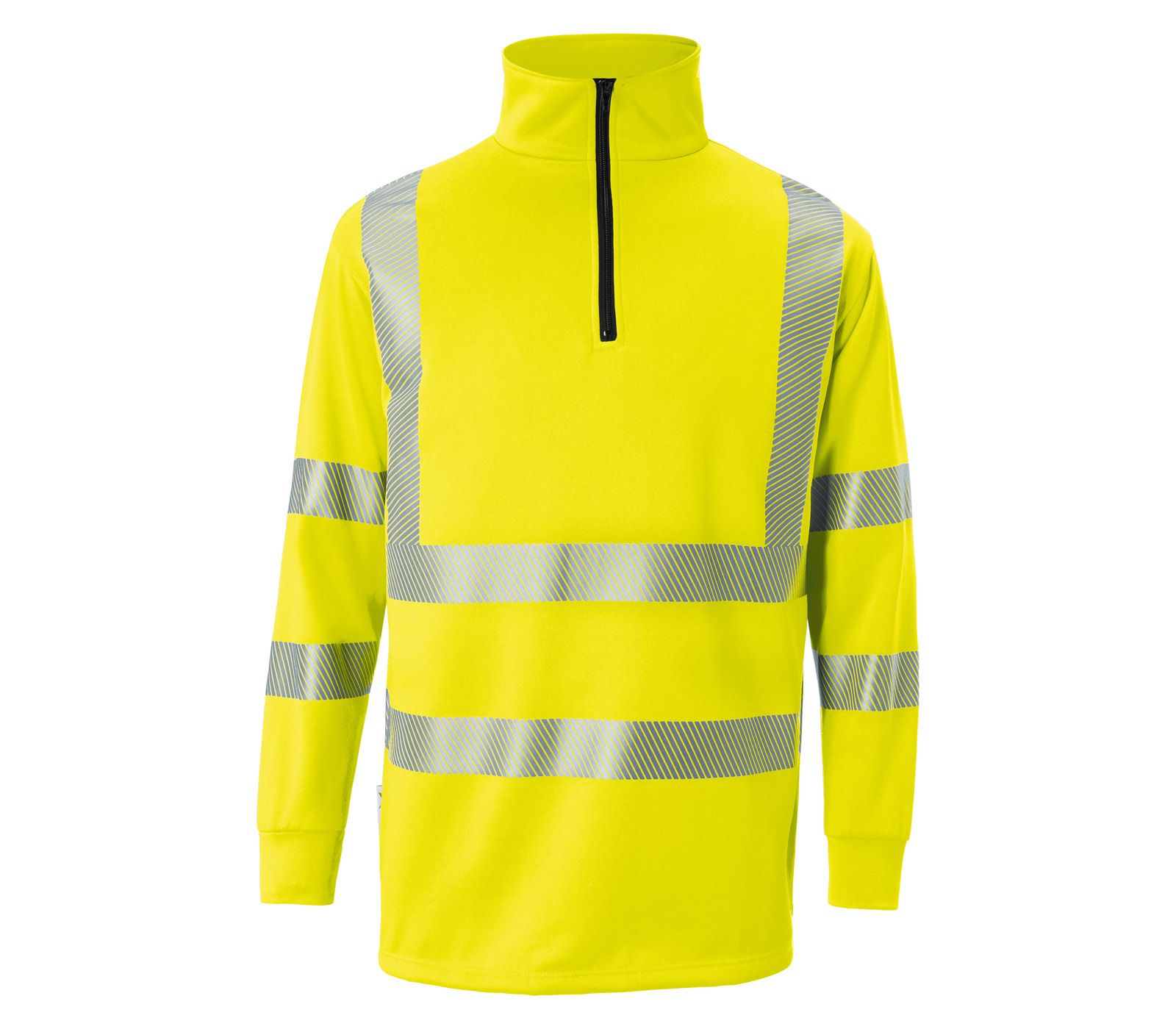 KÜBLER REFLECTIQ Zip-Sweatshirt PSA 2 warngelb Gr. XS