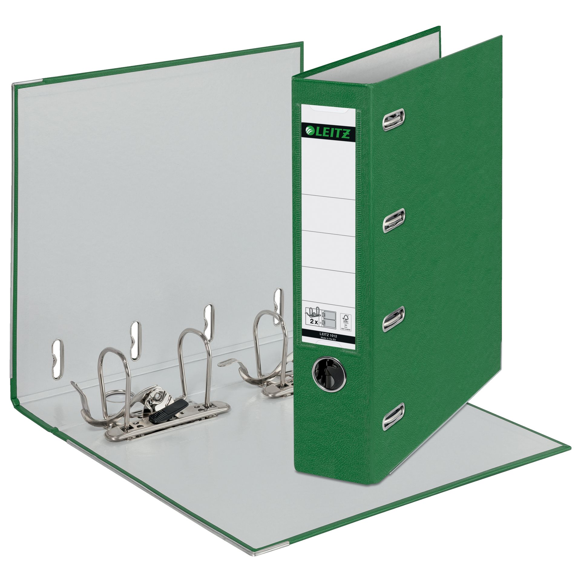 Doppelordner 2xDIN A5 quer 75mm PP grün