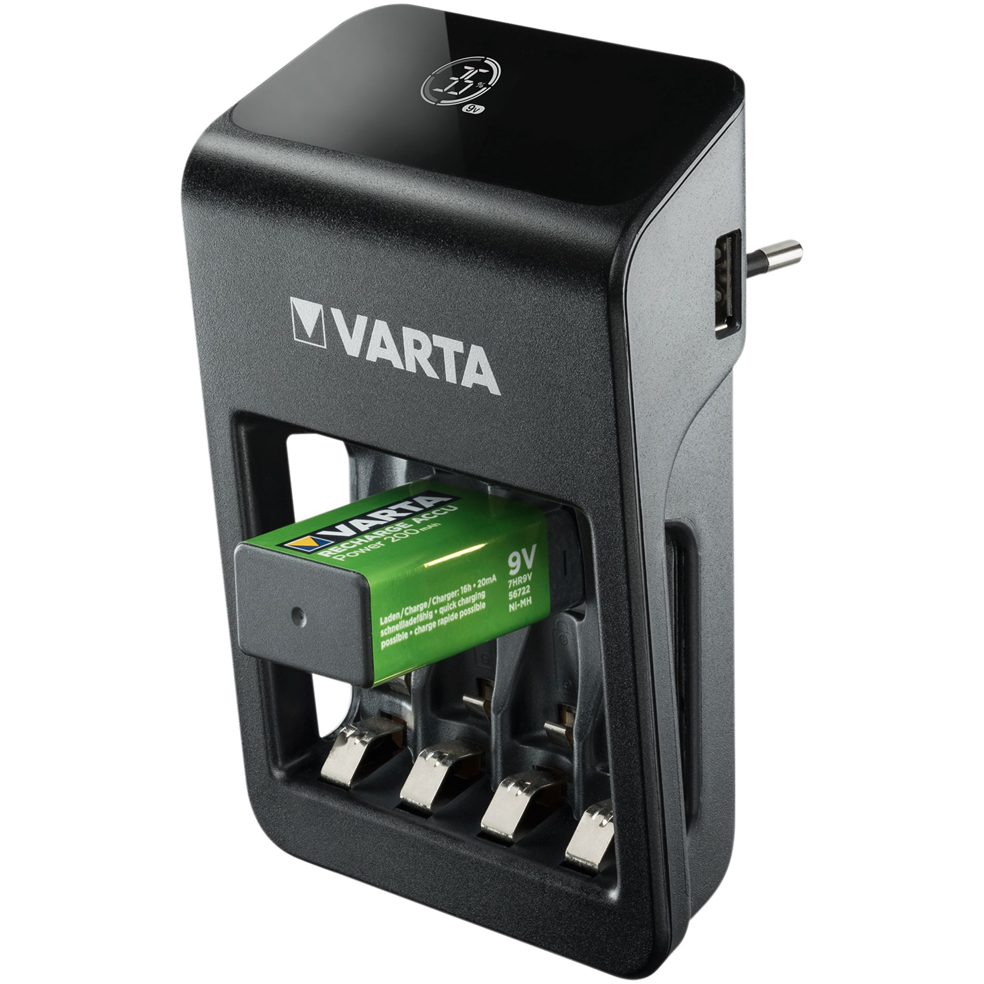 Akkuladegerät Plug Charger+ +4xAA 2.100mAh