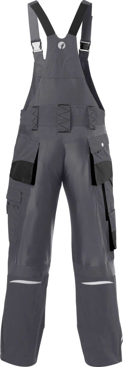 FORTIS H-Latzhose 24, d-grau/schwarz, Gr. 106