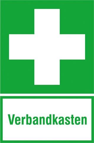 Hinweisschild Folie B200xH300 mm Verbandkasten langnachleuchtend