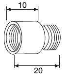 Verlängerung für Türspion, Ø 12 mm, Oberfl. verchromt