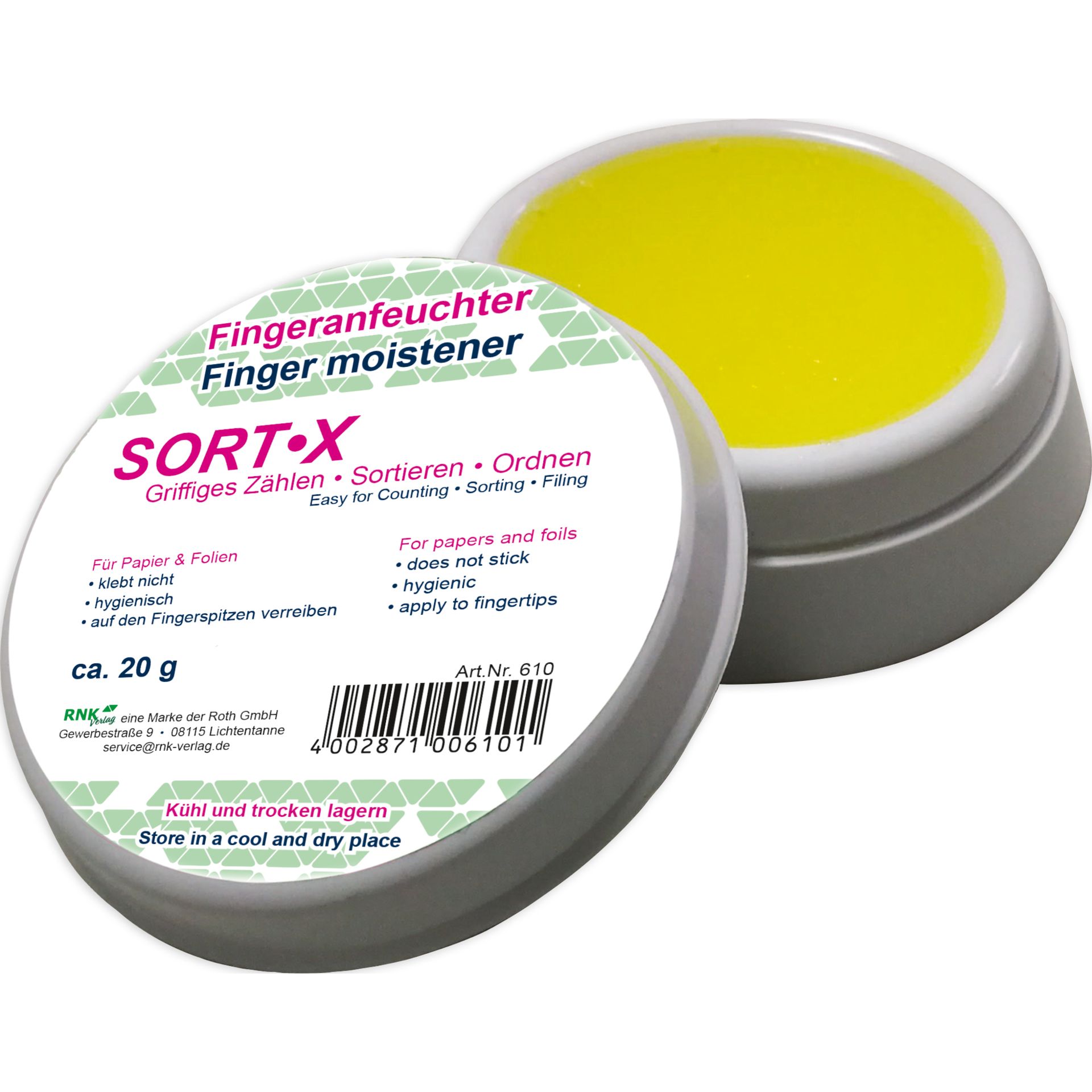 Fingeranfeuchter Sortex 20g