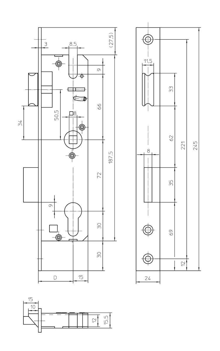 Rohrrahmenschloss 28.72Pzw/25 VE5