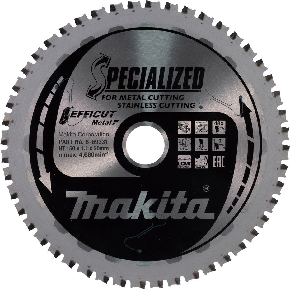MAKITA HM-Kreissägeblatt, "Metall"