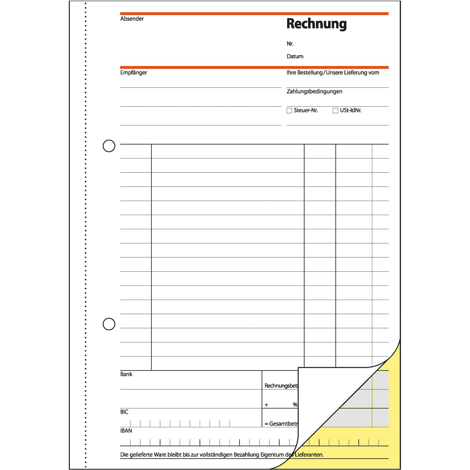 Rechnungsblock A5 sd 2x40Bl