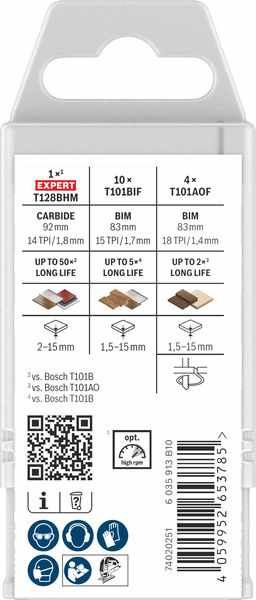 PRO Laminate Stichsägeblatt Set, 15-tlg.